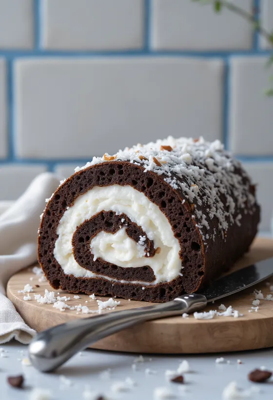 Kokosrulle etter hjemmelaget oppskrift