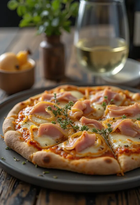 Pizza alla Messinese med tunfisk og løk