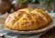 Bannock brød med ost og skinke, nystekt