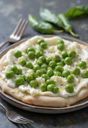 Pizza ai Piselli med grønne erter og ricotta