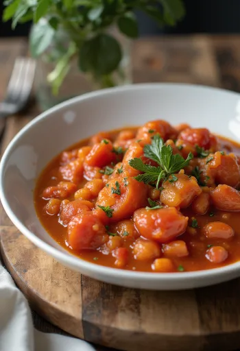 Provençalsk tomatsaus servert med fersk pasta