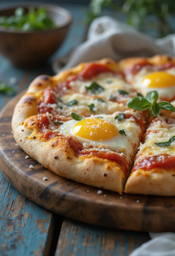 Pizza alla Parmigiana med aubergine og parmesan