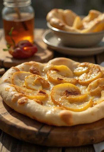 Eple- og kanelnaan servert