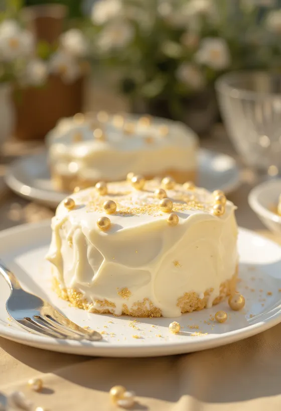 Kake trukket med hvit fondant og glitter