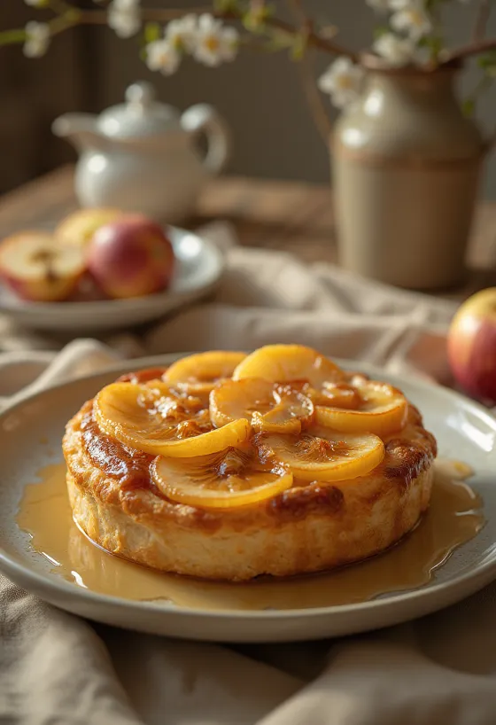 Klassisk Tarte Tatin med karamelliserte epler og sprø butterdeig