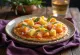 Nygrillet pizza med tropisk frukt