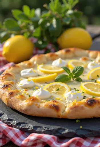 Pizza al Limone servert