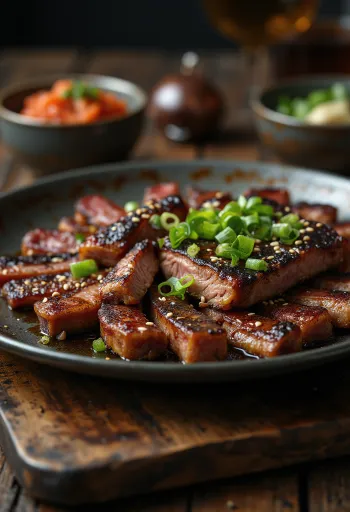 Kalbi koreansk short ribs grillet