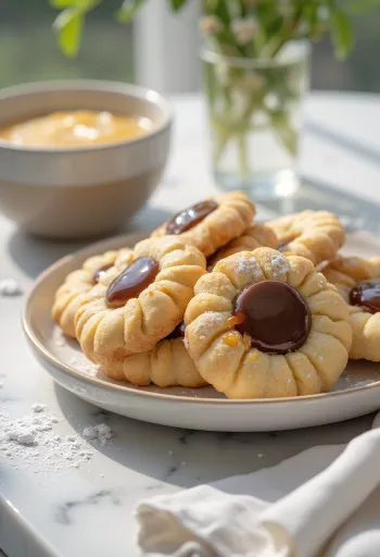 Karamell-linzer servert på et fat