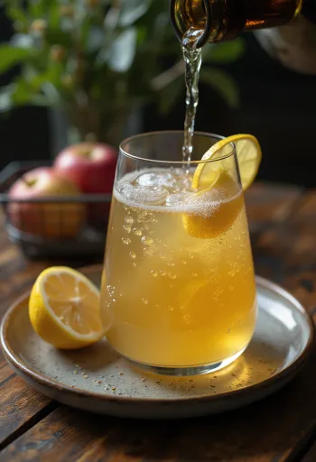 Spansk Sidra Cider servert i glass