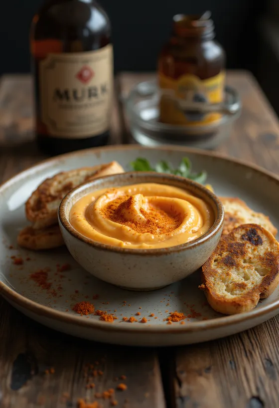 Majones med røkt paprika servert