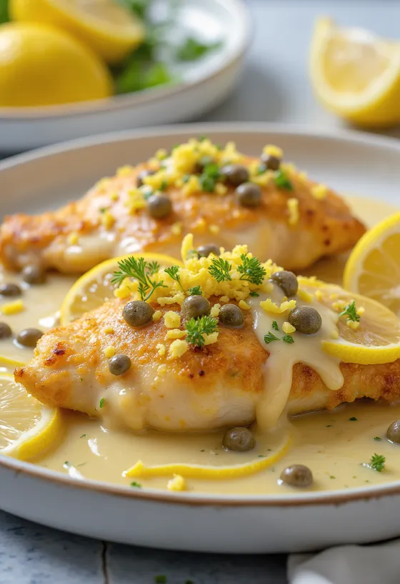 Piccata al Limone, sitronkyllingbryst med kaperssaus