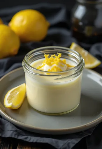 Sitron-pannacotta servert