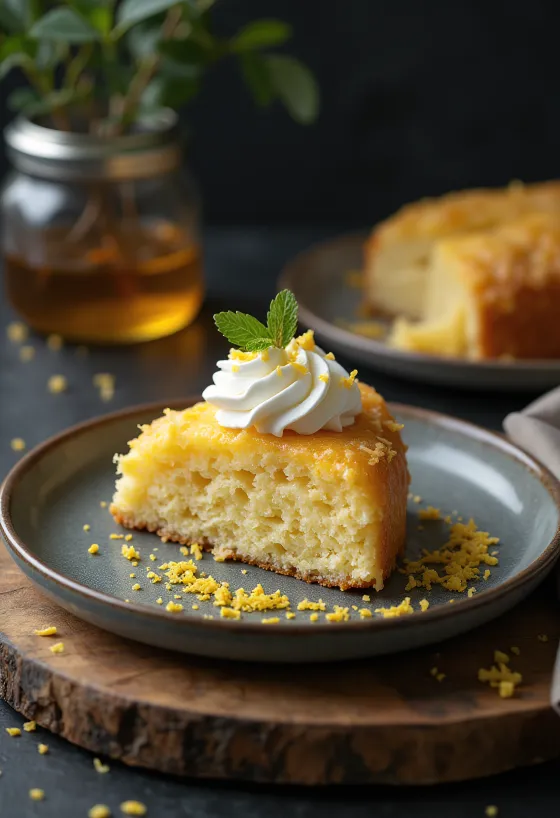 Kokosmelkake pyntet med frisk frukt