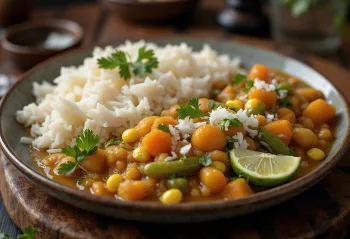 Thali i Kannadiga Oota-stil, med rike grønnsaker servert med frisk lime