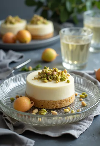 Litchi- og hvit sjokoladekake pyntet