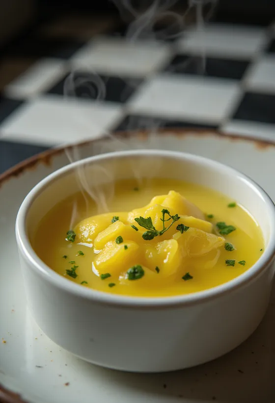 Urte- og smørsaus servert med grillet fisk