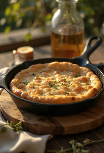 Bannock med fullkornsmel, ferske og gyllenbrune brødskiver