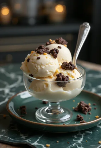 Crunch Ice Cream iskrem servert