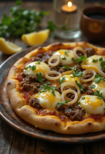 Pizza Egiziana servert