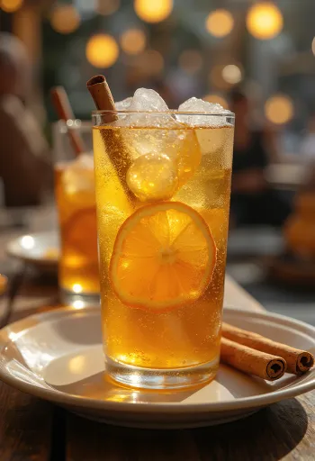 Appelsin- og honningcider i glass