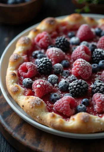 Pizza ai Frutti di Bosco med friske skogsbær