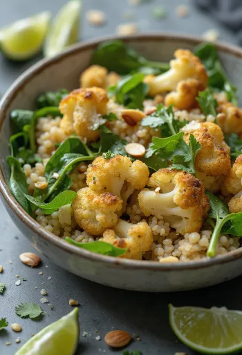 Buddha bowl med lime, blomkål og quinoa